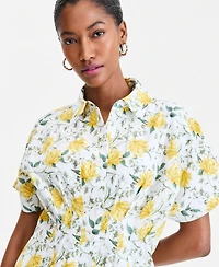 On 34th Women's Cutwork-Hem Mini Shirtdress, Macy's Exclusive