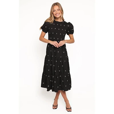 Petal and Pup Women's Naura Shirred Tiered Midi Dress