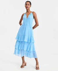 On 34th Women's Sleeveless Tiered Chiffon Maxi Dress, Macy's Exclusive