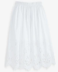 On 34th Women's Cotton Solid Eyelet Midi Skirt, Macy's Exclusive