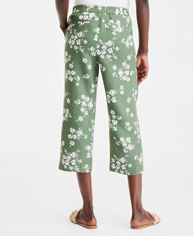 Charter Club Women's Lined Printed Cropped Pants, Macy's Exclusive