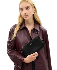 Coach Plaza Small Leather Shoulder Bag