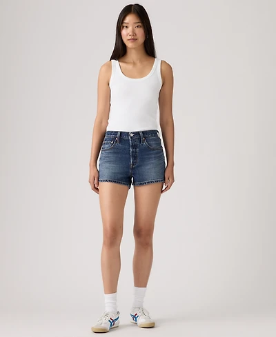 Levi's Women's 501 Button Fly High-Rise Denim Shorts
