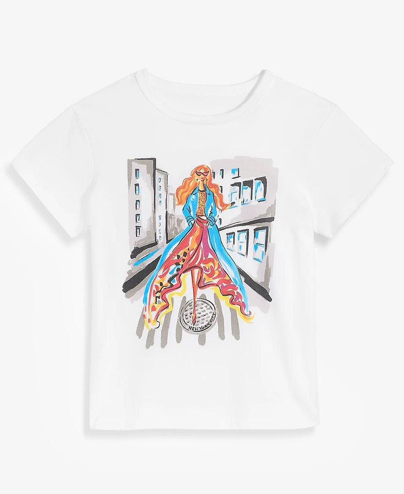 Women's Graphic-Print Cropped T-Shirt, Macy's Exclusive- Molly Rogers Capsule Collection