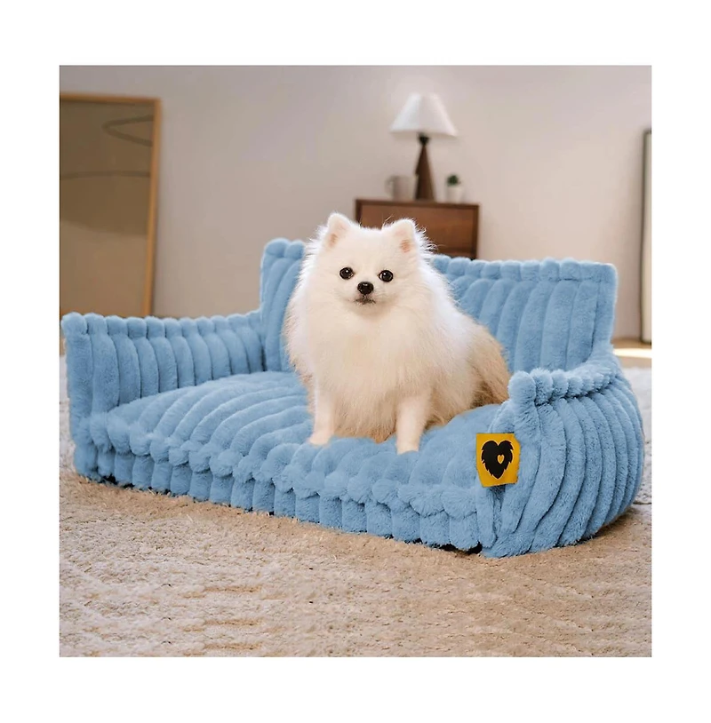 FunnyFuzzy Washable Fluffy Dog Sofa Bed