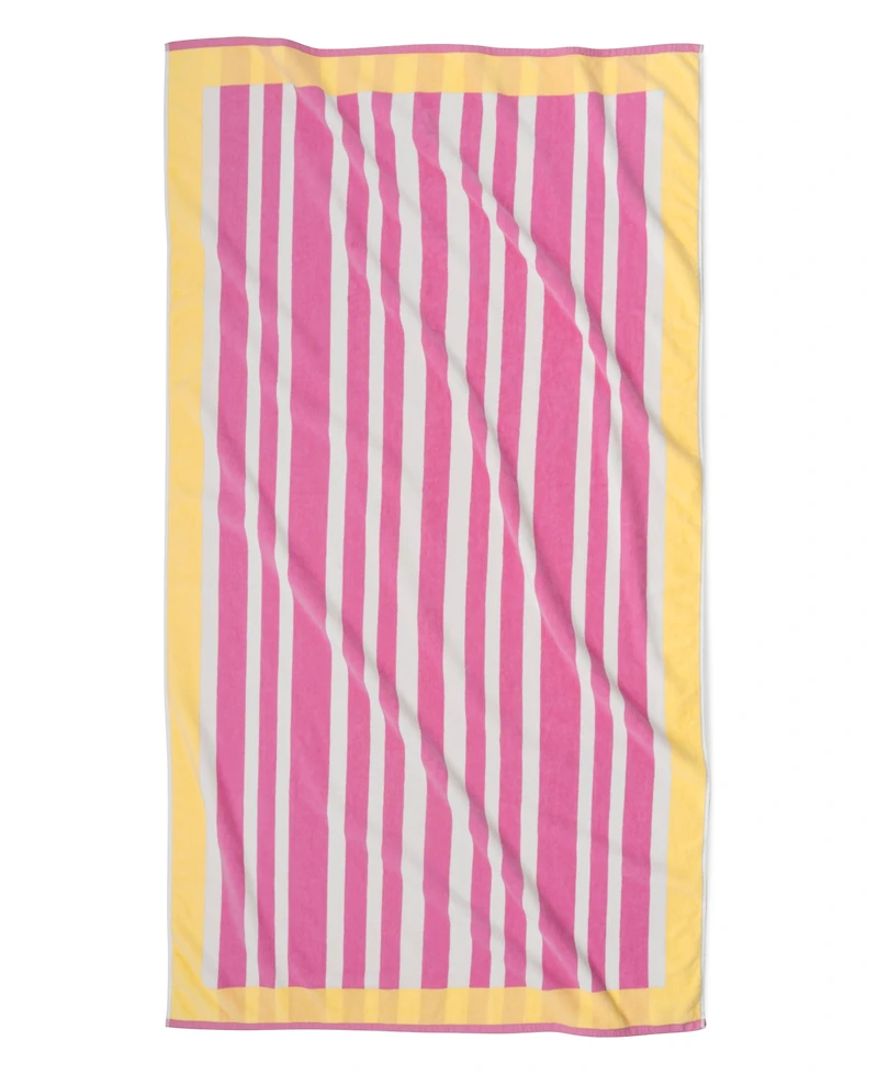 The Beach House Frame Stripe Cotton Beach Towel, 40" x 70"