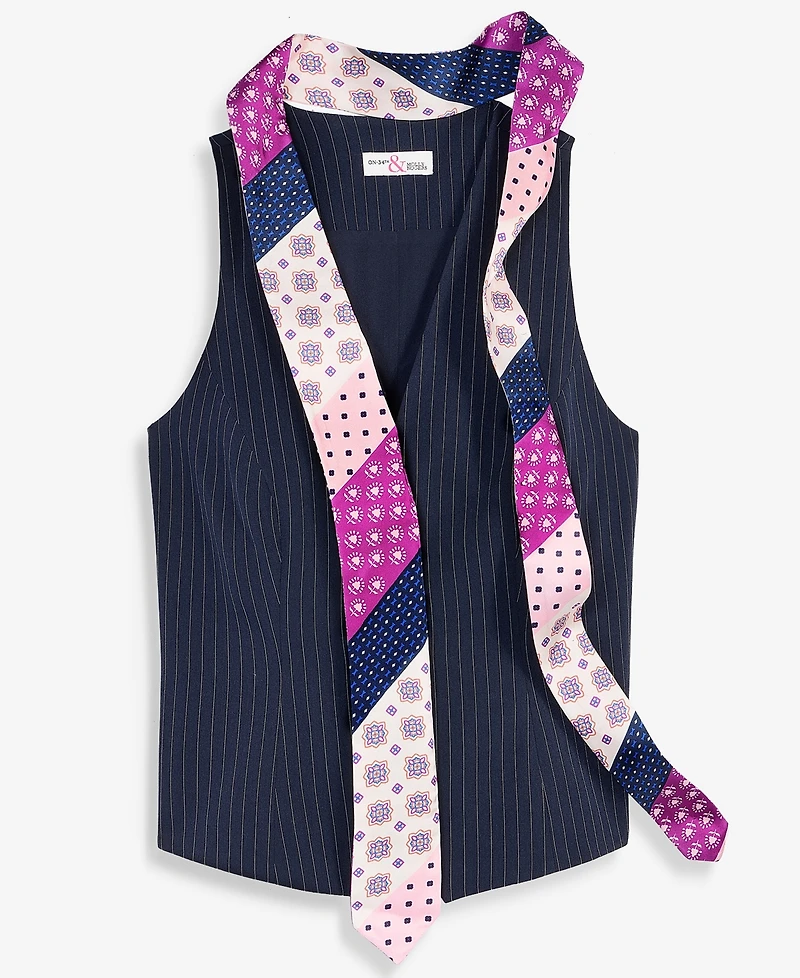 Women's Tie-Detail Vest, Macy's Exclusive- Molly Rogers Capsule Collection
