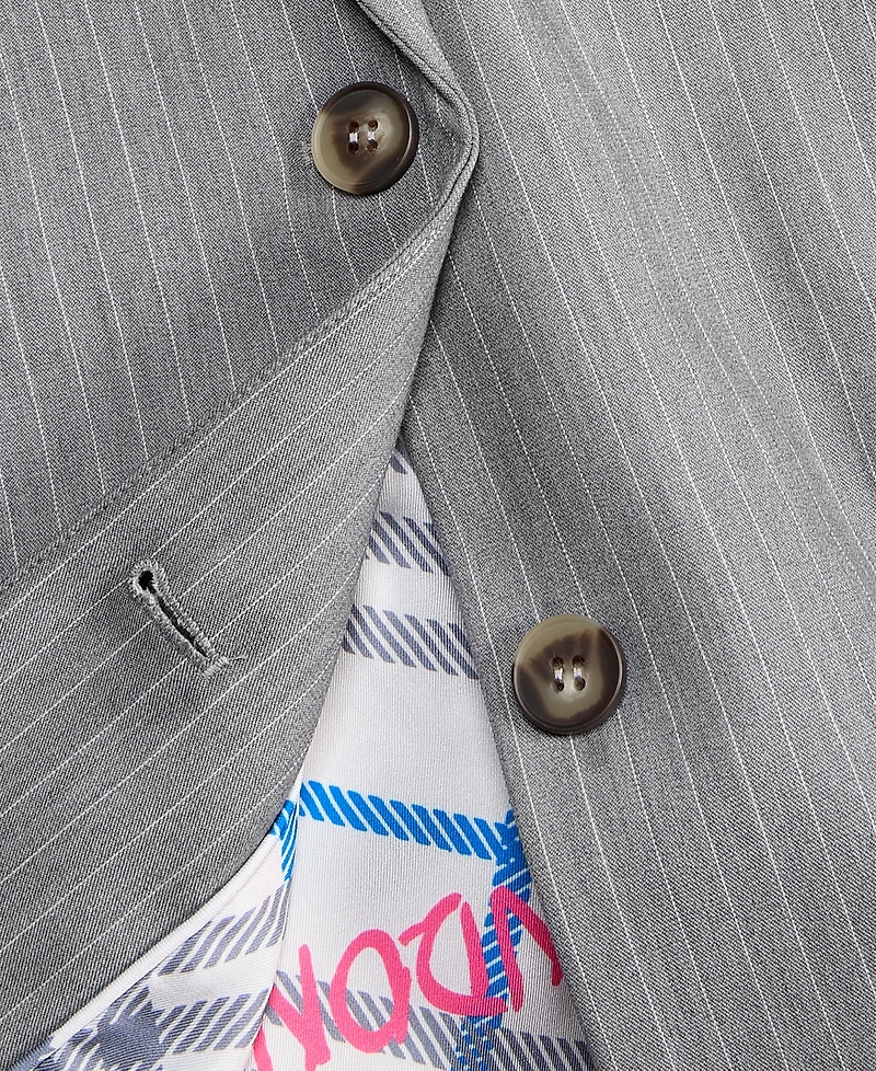 Women's Flower Pin Pinstripe Blazer, Macy's Exclusive-Molly Rogers Capsule Collection