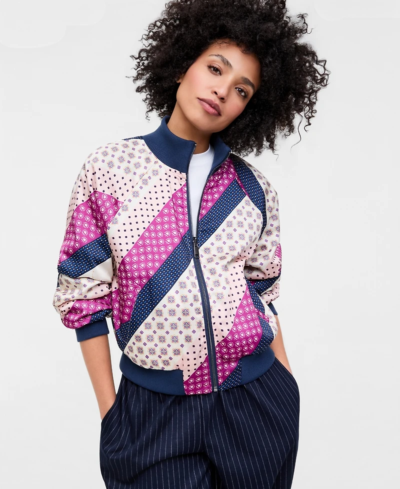 Women's Reversible Bomber Jacket, Macy's Exclusive- Molly Rogers Capsule Collection