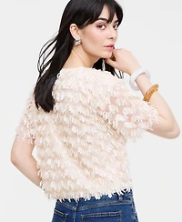 Women's Sequin Fringe Top, Macy's Exclusive- Molly Rogers Capsule Collection
