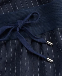Women's Pinstripe Drawstring Jogger Pants, Macy's Exclusive- Molly Rogers Capsule Collection