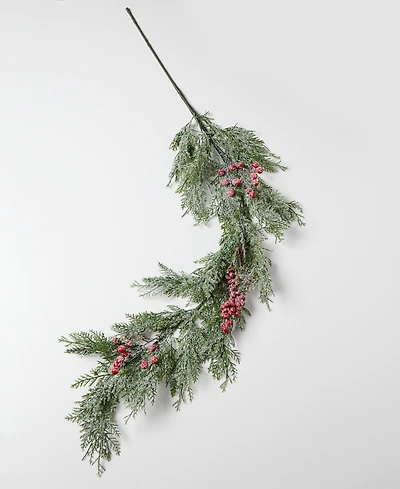 Holiday Lane Cozy Cabin Flocking Cedar Berries Pick, Macy's Exclusive