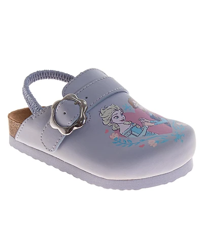 Disney Little Girls Frozen Anna and Elsa Clogs Slip On, Cork Clogs, Mule Sandals (Toddler 6-10/ 11-12)