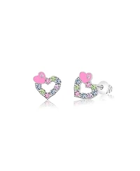 Chanteur Girls Heart Hypoallergenic Earrings with Surgical Titanium Screwbacks