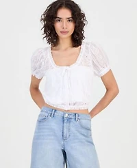 Now This Womens Cotton Embroidered Cropped Blouse Macys Exclusive