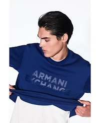 A|X Armani Exchange Men's Elevated Logo Crewneck Sweatshirt