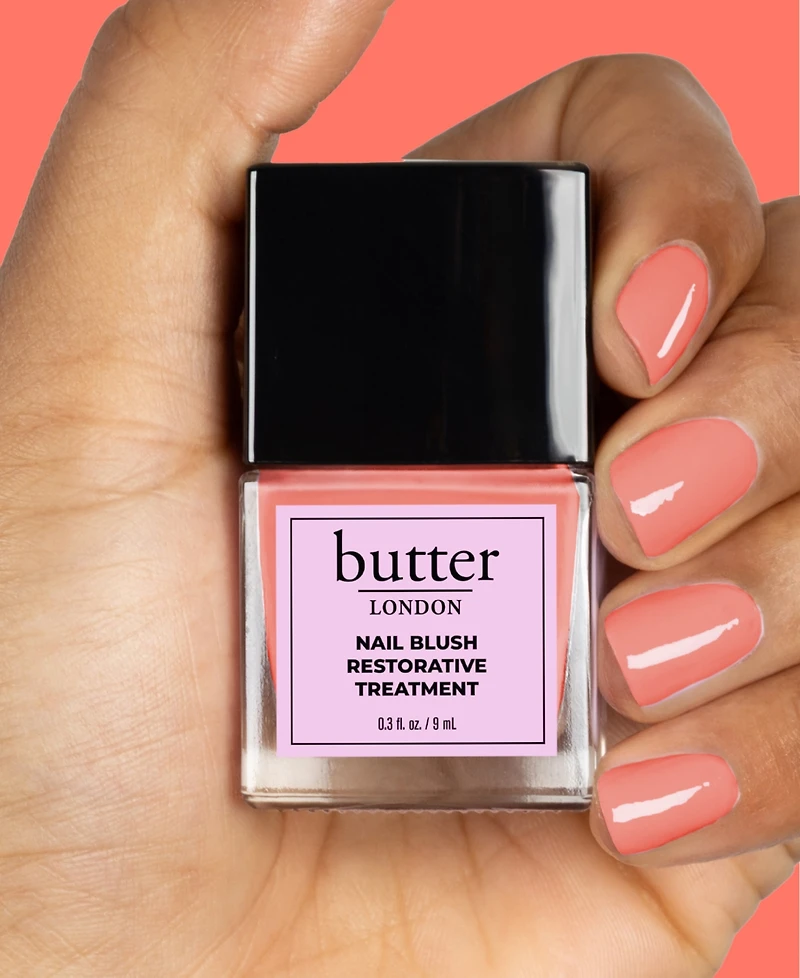 butter London Nail Blush Restorative Nail Strengthener, 0.3 oz.