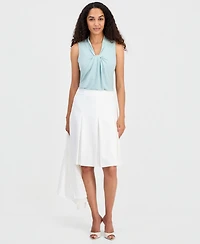 Kasper Petite Pleated Flare Midi Skirt