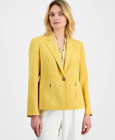 Kasper Women's Notch Collar One-Button Blazer