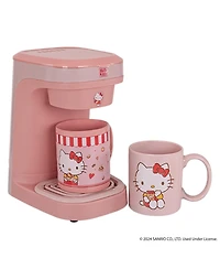 Uncanny Brands Hello Kitty Single Cup Coffee Maker Gift Set with 2 Mugs - Kitchen Appliance