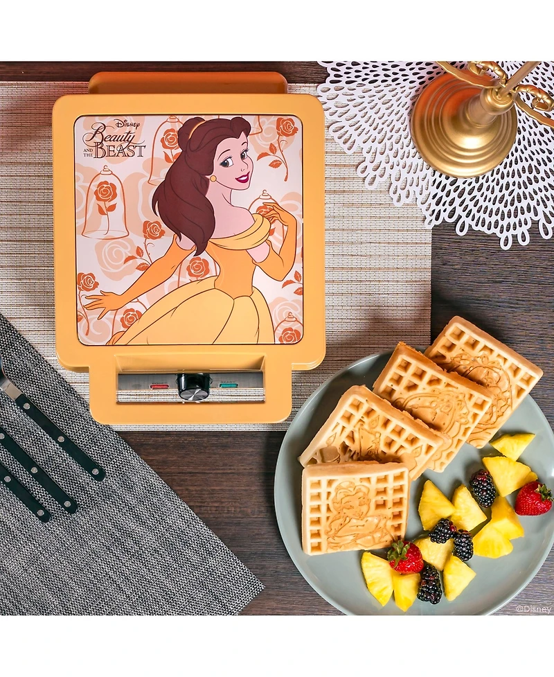 Uncanny Brands Disney Beauty and the Beast Deluxe Waffler - Belle and the Beast on Your Waffles
