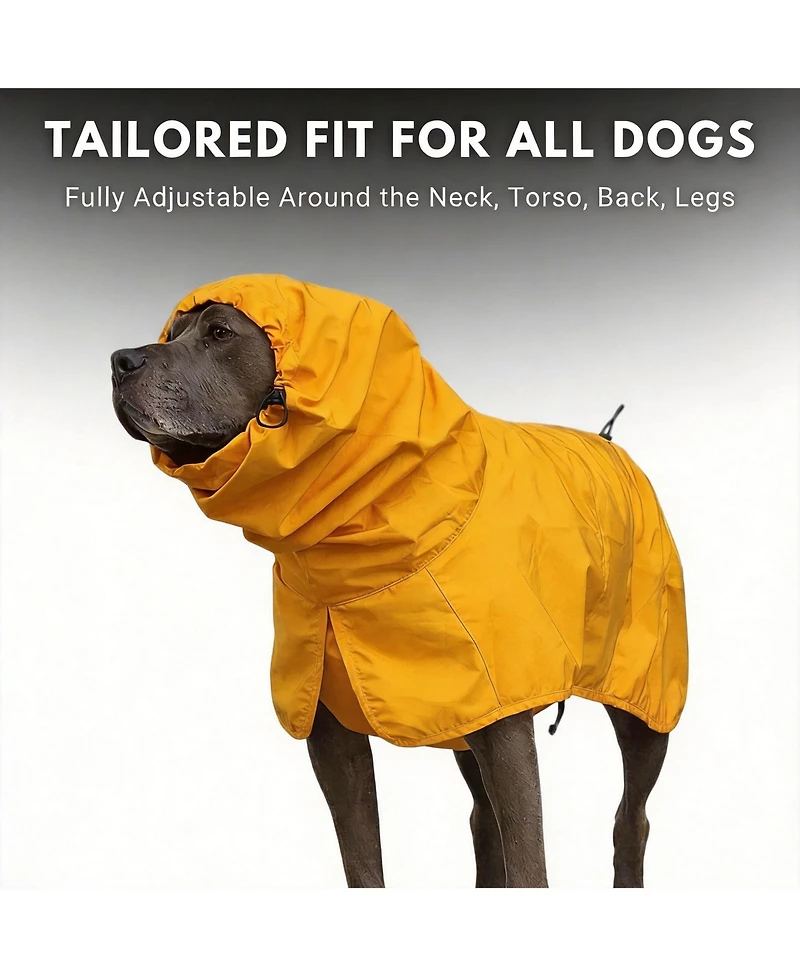Aronkl Dog Raincoat - Waterproof, Windproof, Reflective, Breathable