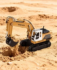 Sugift 1:16 Kids' Play Rc Excavators Vehicles Toys with Alloy Bucket/Lights/Sounds