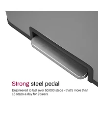 10.6 gallon rectangular step-on recycling trash can with two 20 liter compartments