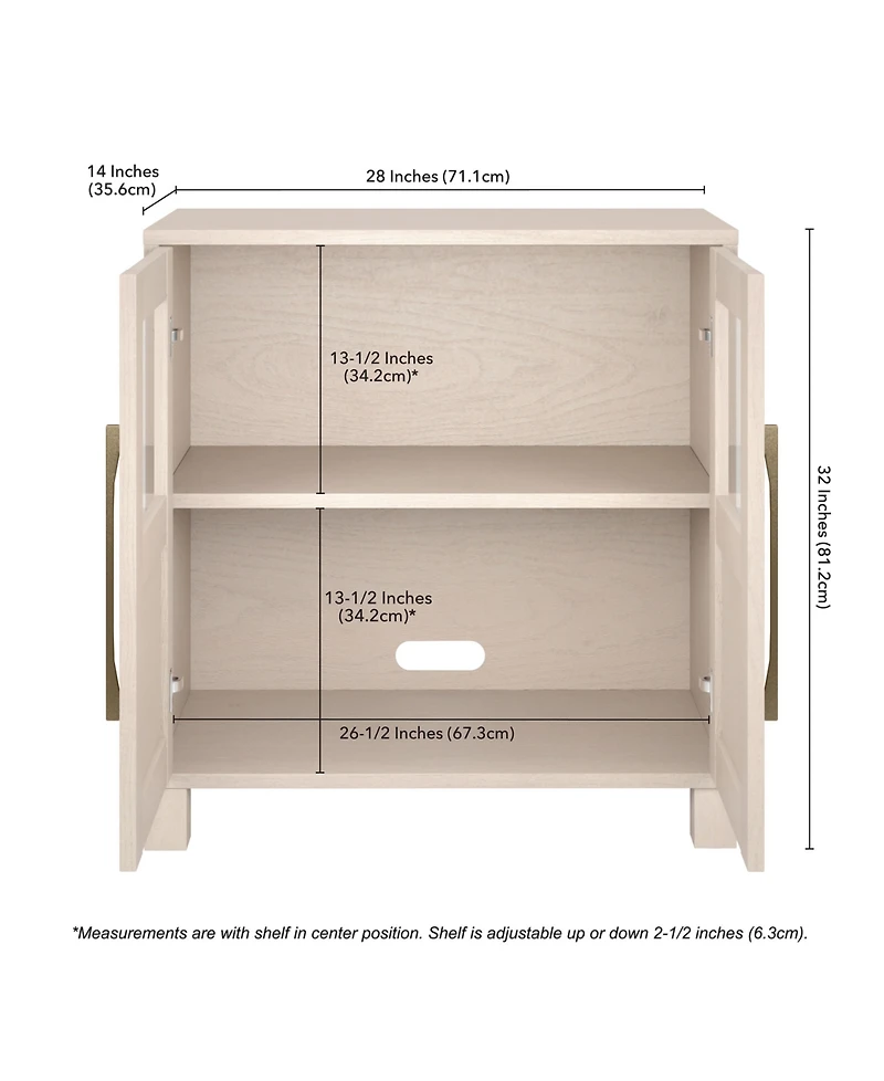 Hudson & Canal Holbrook 28" Wide Rectangular Accent Cabinet