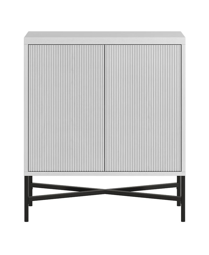 Hudson & Canal Brighton 28" Wide Rectangular Fluted Accent Cabinet