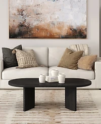 Hudson & Canal Alma 48" Wide Oval Coffee Table