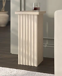 Hudson & Canal Bourne 22" Wide Square Fluted Side Table