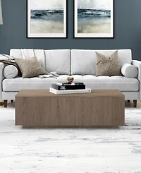Hudson & Canal Reyes 48" Wide Rectangular Fluted Coffee Table