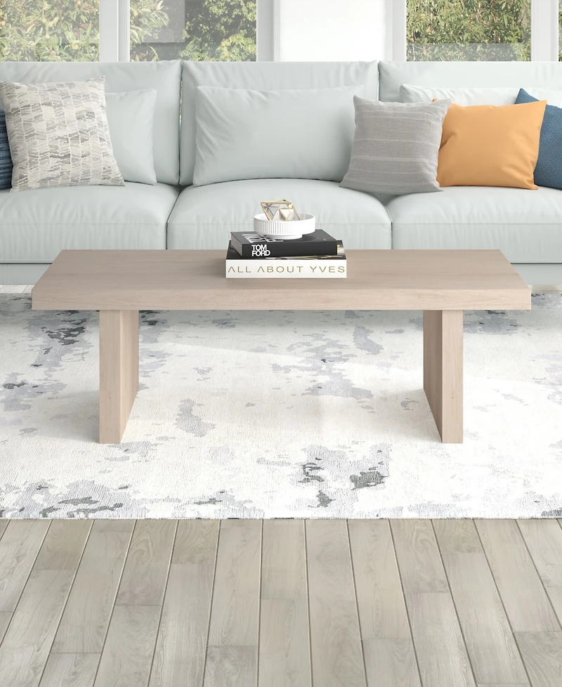 Hudson & Canal Soren 48" Wide Rectangular Fluted Coffee Table