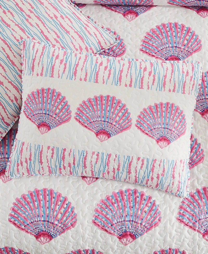 Avanti Scallop Shell Reversible 3-Pc. Quilt Set