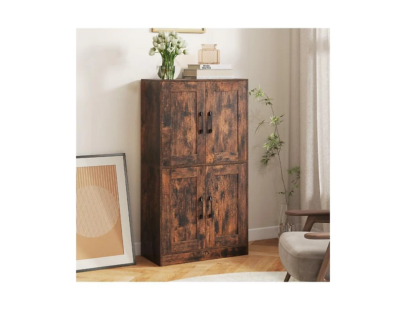 Slickblue 43.5 Inch Bathroom Storage Cabinet with Doors and Shelves
