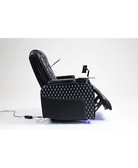 Clihome Power Zero Gravity Recliner with Multifunctional Features - Storage Armrest & Cup Holder - Laptop Table & Phone Holder- Reading Light