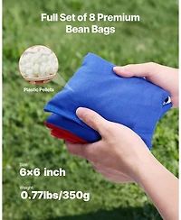 Mecale Cornhole Set, 3x2 ft Mdf Wood Toss Game Boards with 8 Bean Bags and Carrying Case for Indoor and Outdoor Play