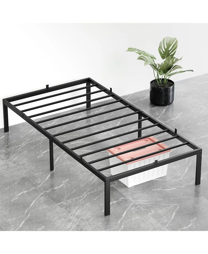 gaomon 14 Inch Bed Frame with Under Bed Storage, Heavy Duty Mattress Foundation, Easy Assembly, No Box Spring Needed
