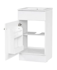 Sillysis Bathroom Vanity with Sink, Painted Mdf Cabinet, Soft Close Door, Adjustable Shelf & Organizer for Small Spaces