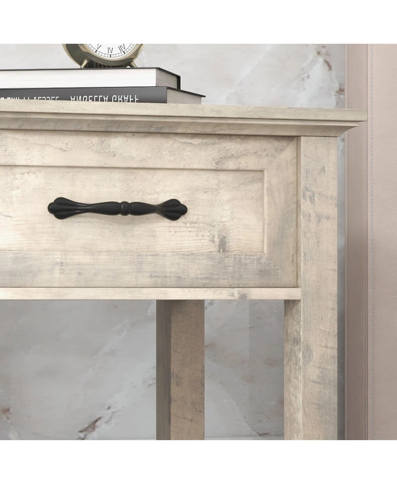 gaomon Wood Bedside Table With 1 Drawer and Open Storage Shelf