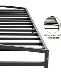 gaomon Low Bed Frame 6 Inch Heavy Duty Metal Platform Mattress Foundation Noise-Free No Box Spring Easy Assembly