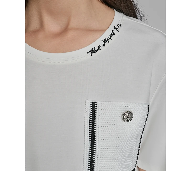 Karl Lagerfeld Paris Petite Short-Sleeve T-Shirt