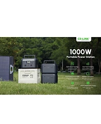 Mondawe 614Wh-1000W Portable Power Station with Bidirectional Fast Ac Charging