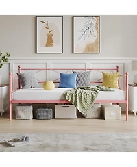 gaomon Metal Daybed with Heavy Duty Slats- Mattress Foundation Platform- Multi-Functional Sofa Bed for Living Room- Bedroom- Guest Room