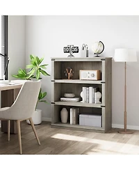 gaomon 3 Tier Farmhouse Wooden Bookcase, 40" Tall Open Storage Shelf for Living Room Bedroom Office