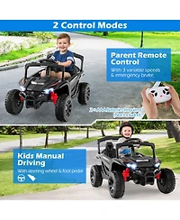 Slickblue Electric 12V Kids Ride On Car Utv with Lights, Music and Horn