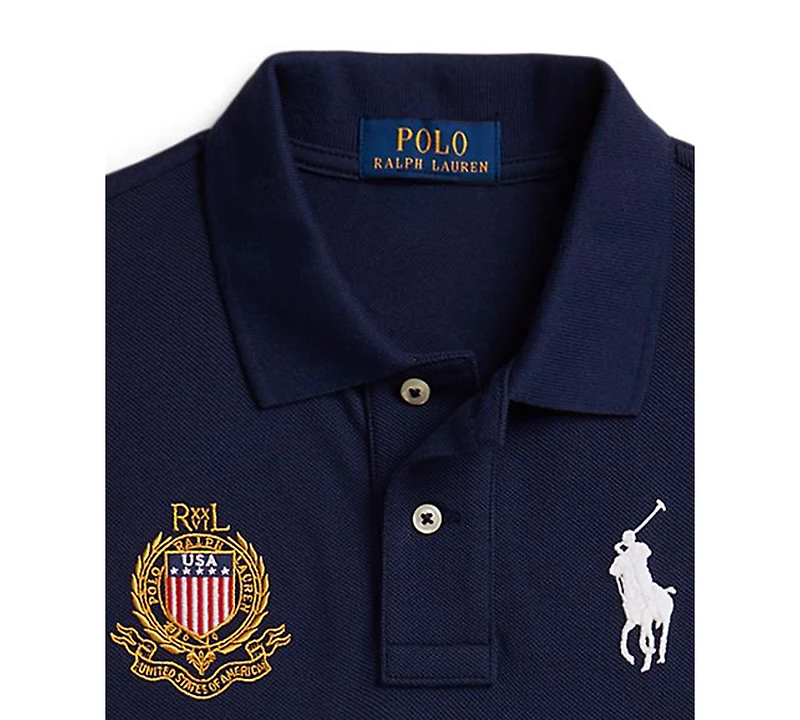 Polo Ralph Lauren Boys' 8-20 Usa Cotton Mesh Shirt
