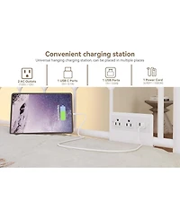 gaomon Metal Daybed with Trundle Sofa Bed Frame Charging Station Led Lights for Living Room Guest Room