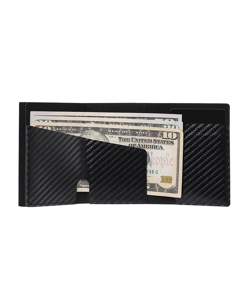 Conceal Plus Men's Card Block Slim Rfid Blocking Credit Card Wallet Pu Carbon